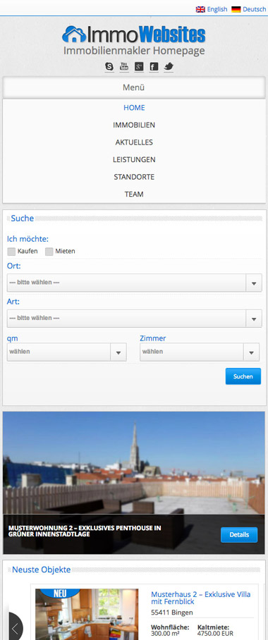 MobileApp > mit Menü